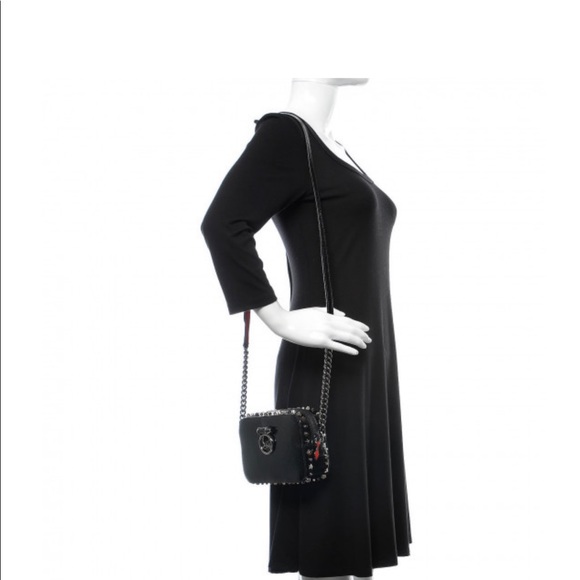 CHRISTIAN LOUBOUTIN VINTAGE TRASHMIX PATENT SPIKES MINI RUBYLOU BAG - Picture 11 of 15